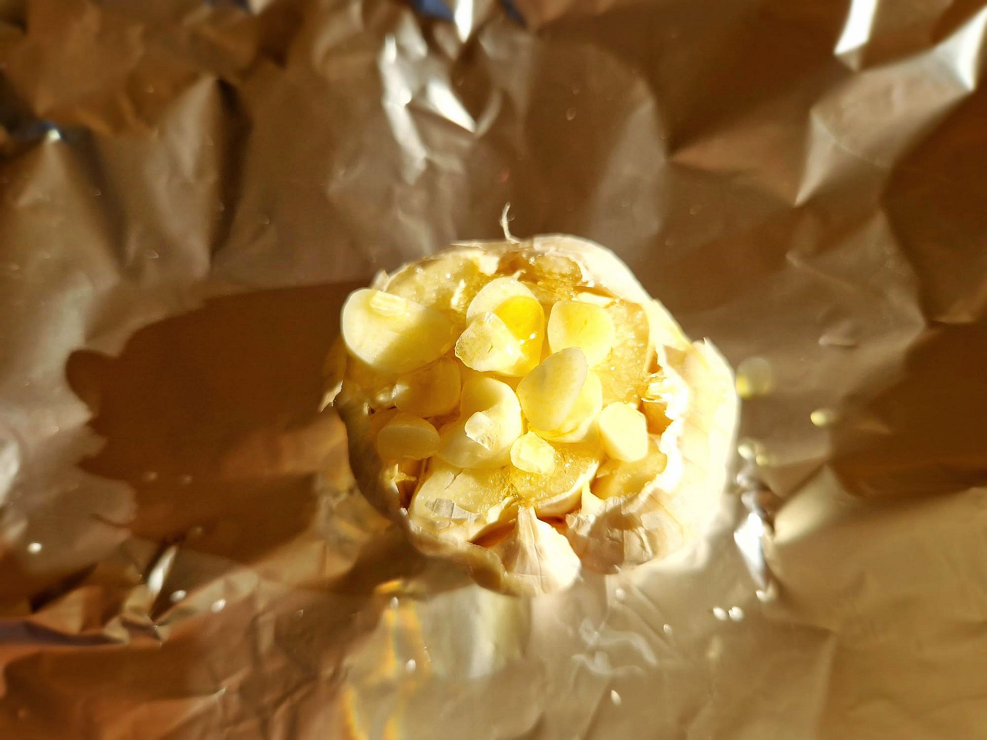 Knoblauch Alu Öl Salz