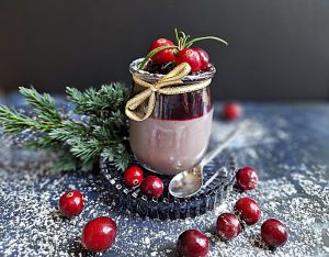 Mehr über den Artikel erfahren Glühweinpudding mit Cranberrys