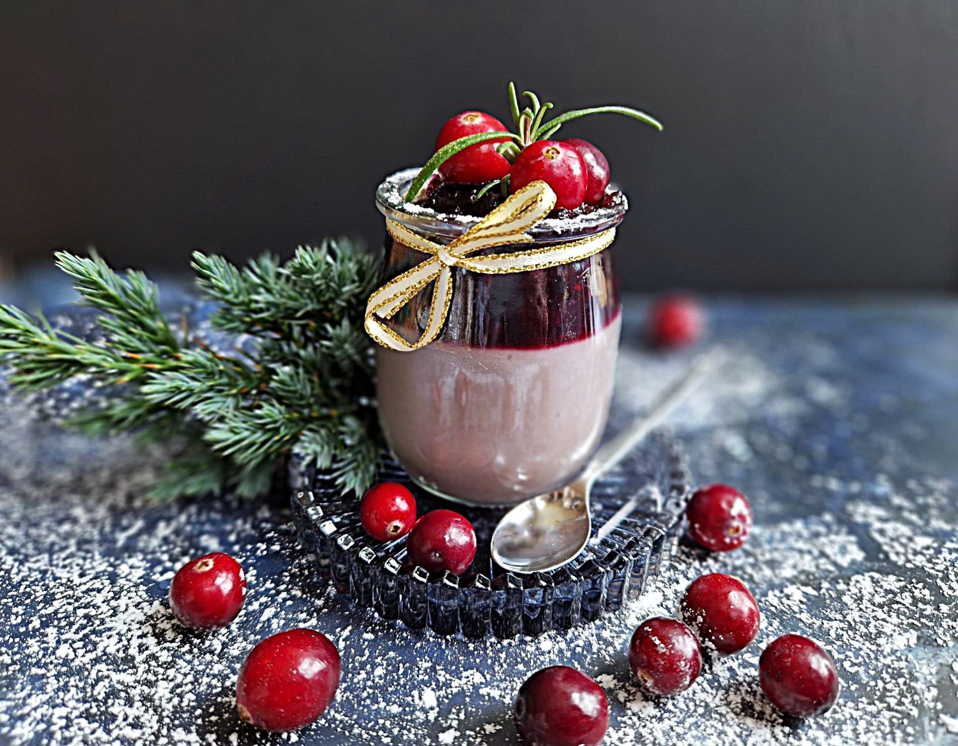 Mehr über den Artikel erfahren Glühweinpudding mit Cranberrys